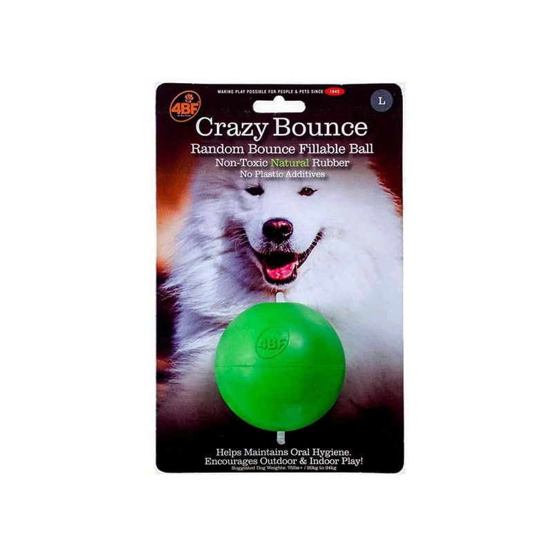 4BF Crazy Bounce Ball Dog Toy, Large