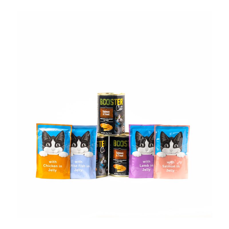 Adult Cat Wet Food Combo Felix Pouches and Booster Can