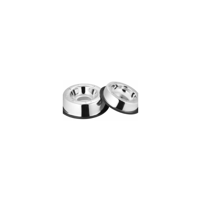 aGLOW Non Skid Top Embossed Stainless Steel Pet Bowls
