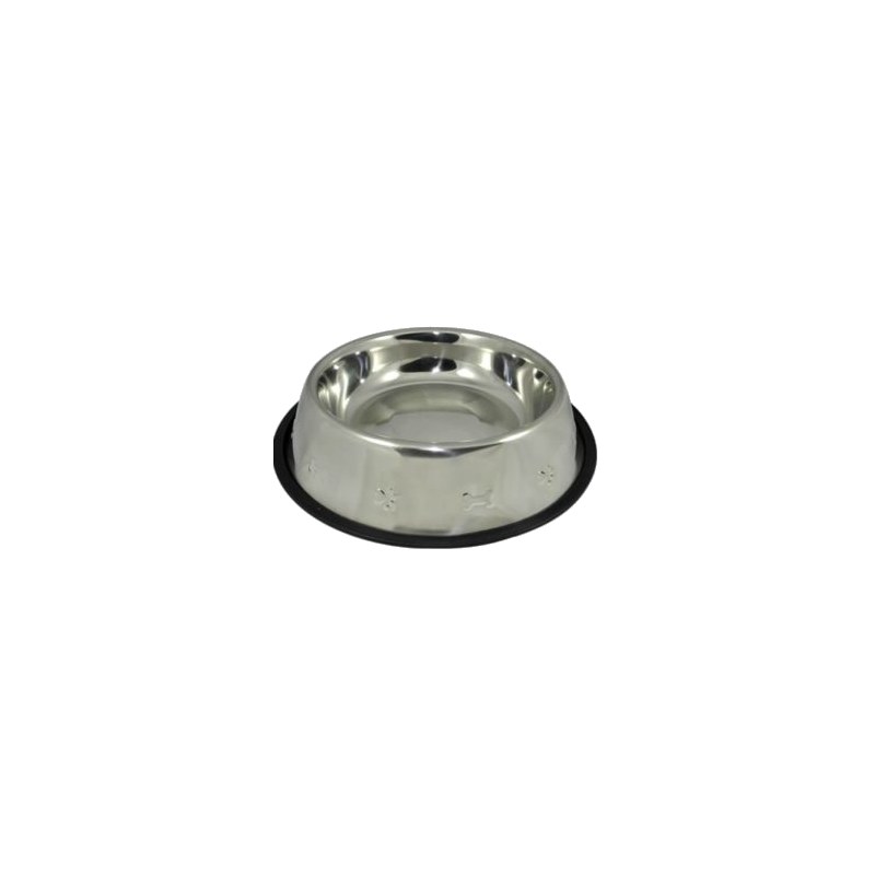aGLOW Regular Non Skid Wall Embossed Stainless Steel Pet Bowls