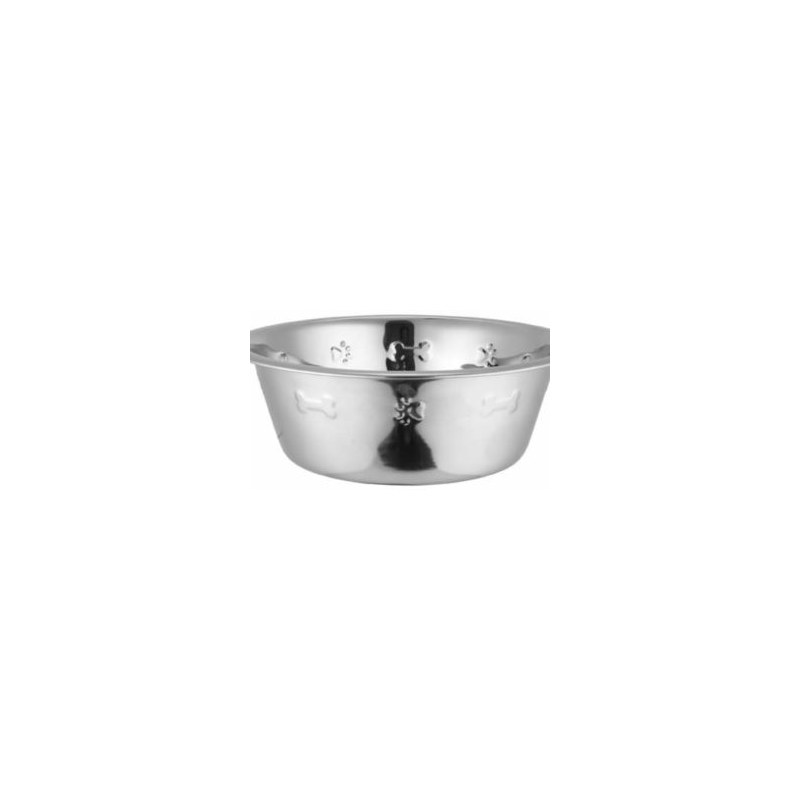 aGLOW Standard Feeding Stainless Steel Pet Bowls Wall Embossed