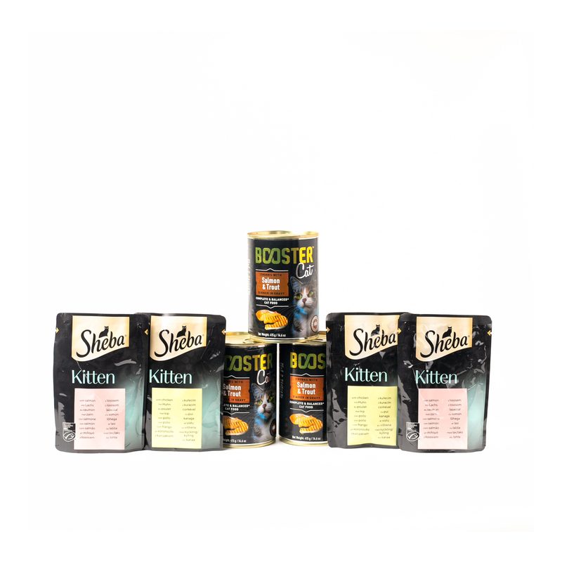 Booster and Sheba Kitten Wet Food Variety Pack