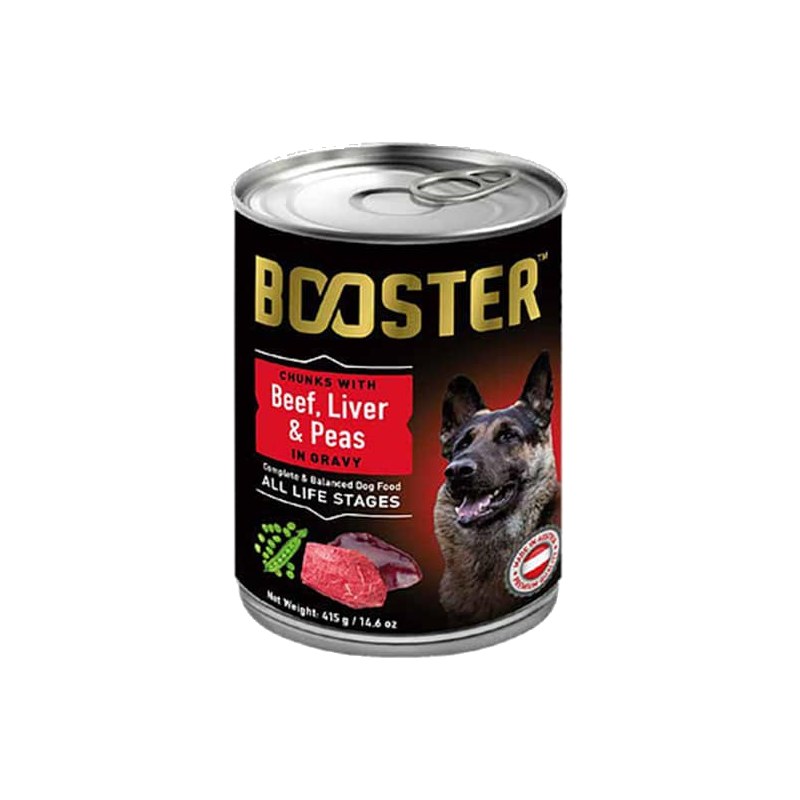 Booster Chunks With Beef, Liver & Peas – Can Food