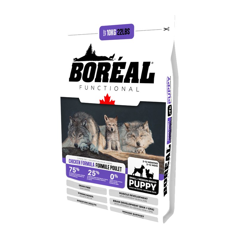 Boreal Functional, Dog Food Small & Medium Breed Puppy Chicken Formula