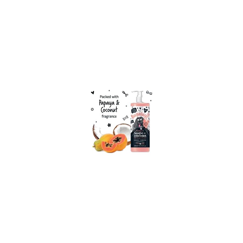Bugalugs 2 in 1 Papaya & Coconut Dog Shampoo & Conditioner