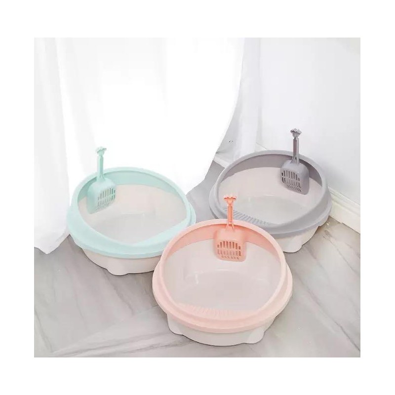 Cat Litter Box -Round Semi-Closed Inclined