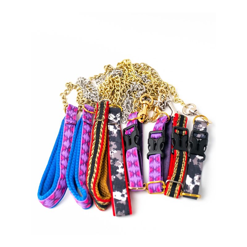 Chain & Collar Set for Small Dogs and Puppies, 9-13 in neck, 0.5 inch wide