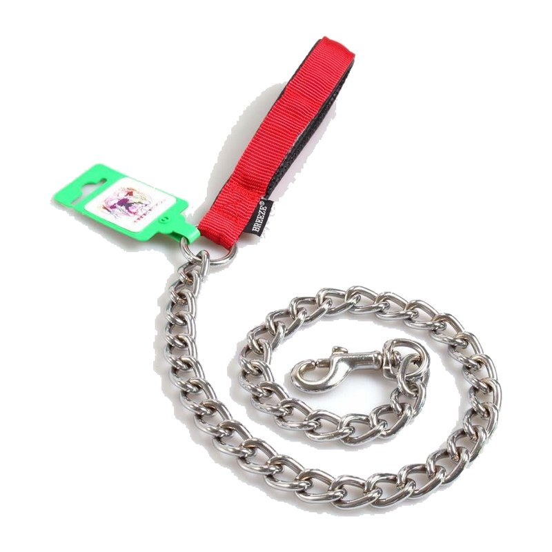 Chain Leash With Nylon Padded Handle for Dogs – 3ft
