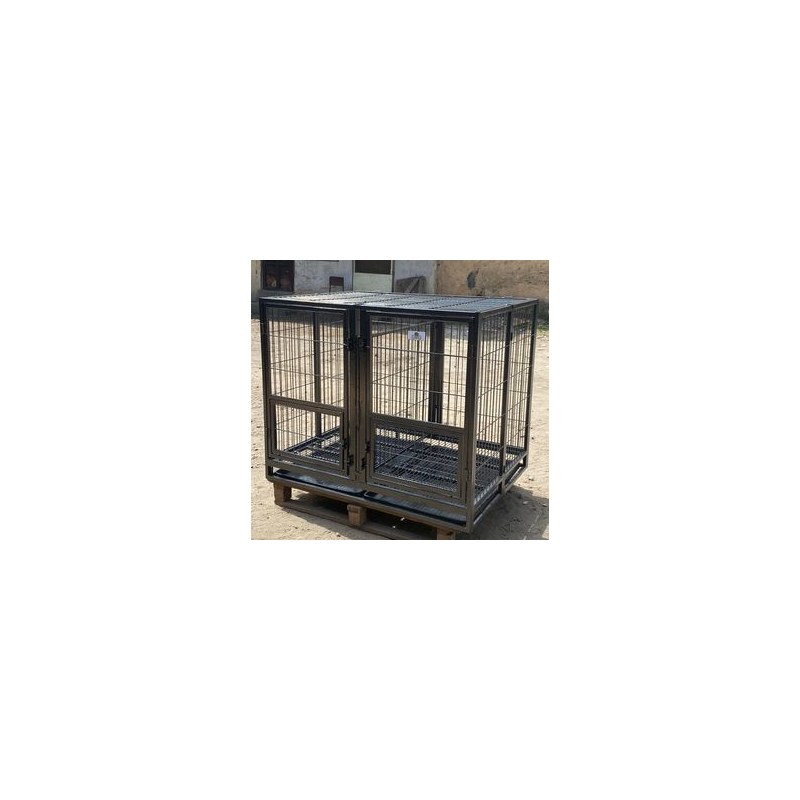 Collapsible Heavy metal cage with dermacation and tyre 125L*95W*104Hcm