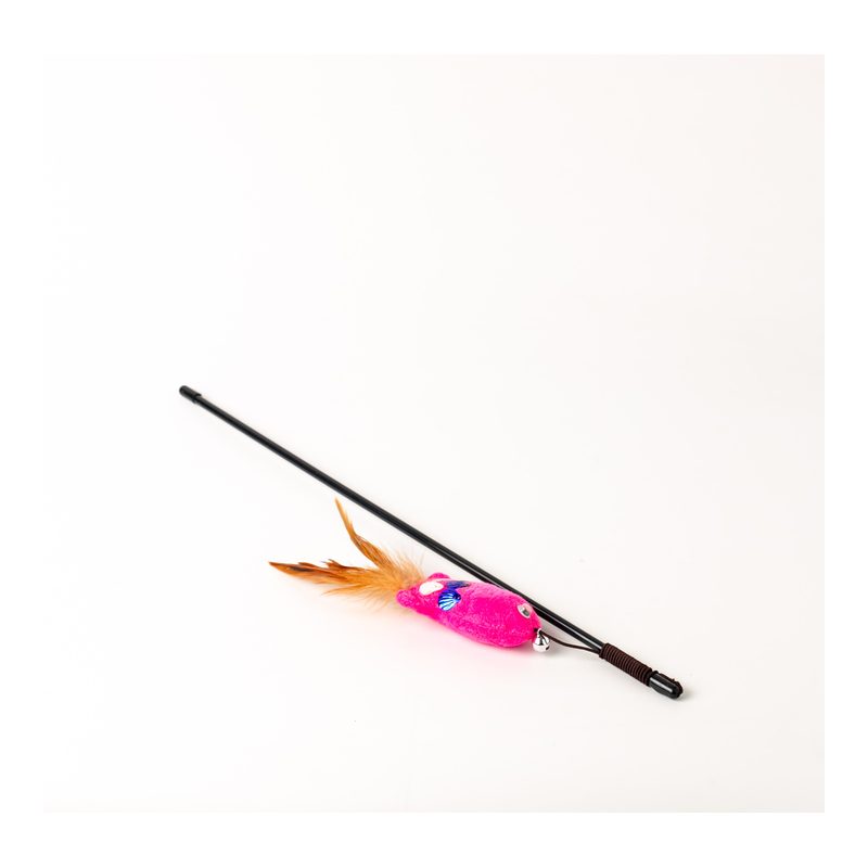 Feather Mouse Cat Teaser Wand