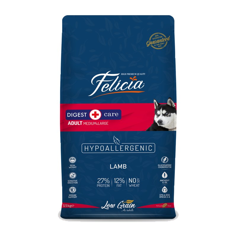 Felicia Adult Medium & Large Dog food (Lamb) 15Kg