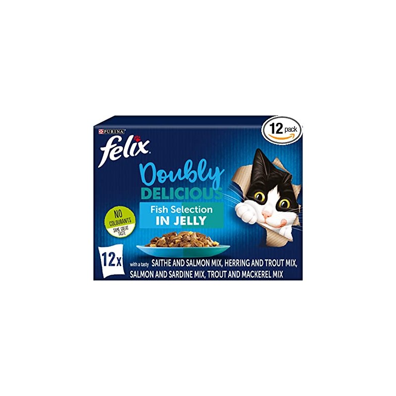 Felix Doubly Delicious Fish Selection wet food (12 * 100g)