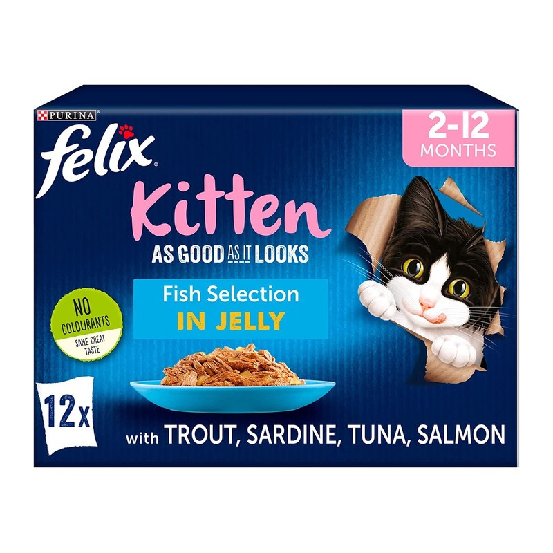 Felix Kitten Good as it looks Fish Selection (12x100g)
