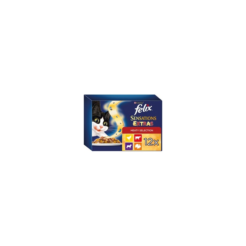 Felix Sensation Extras Cat food +1 (12x100g)