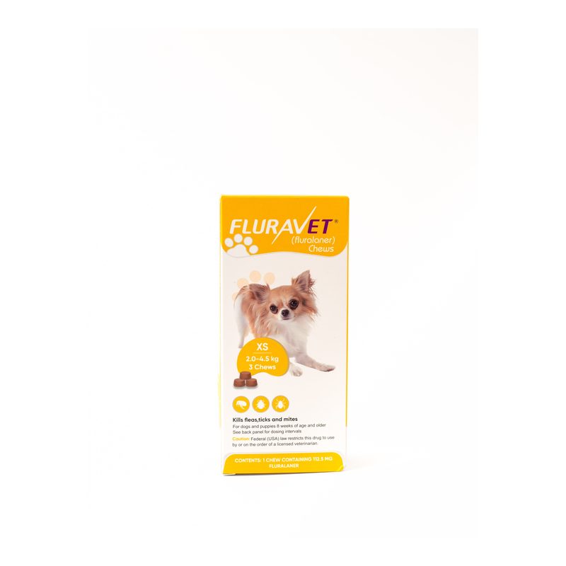 Fluravet Flea and Tick Chews for Small Dogs XS 2 to 4.5kg