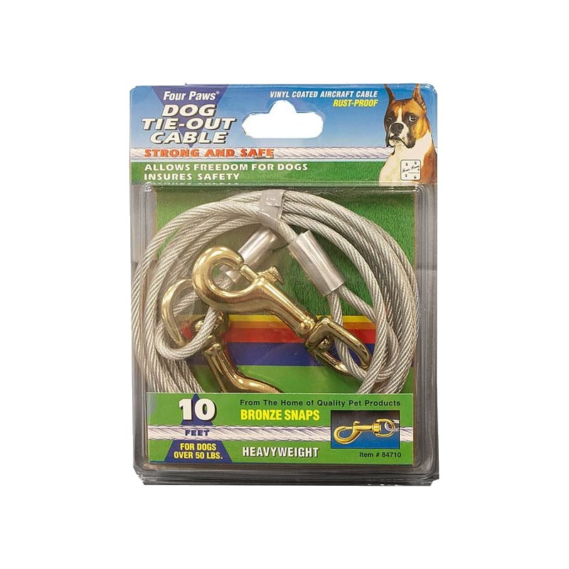 Four Paws Medium Weight Dog Tie Out Cable – 10ft