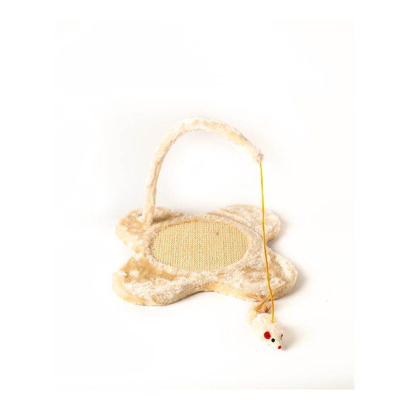 Interactive Cat Scratch Board with Hanging Mouse Toy