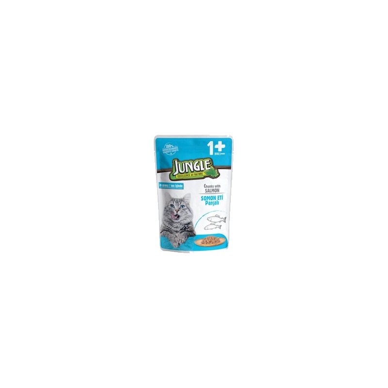 Jungle +1 wet pouch Adult Salmon in gravy