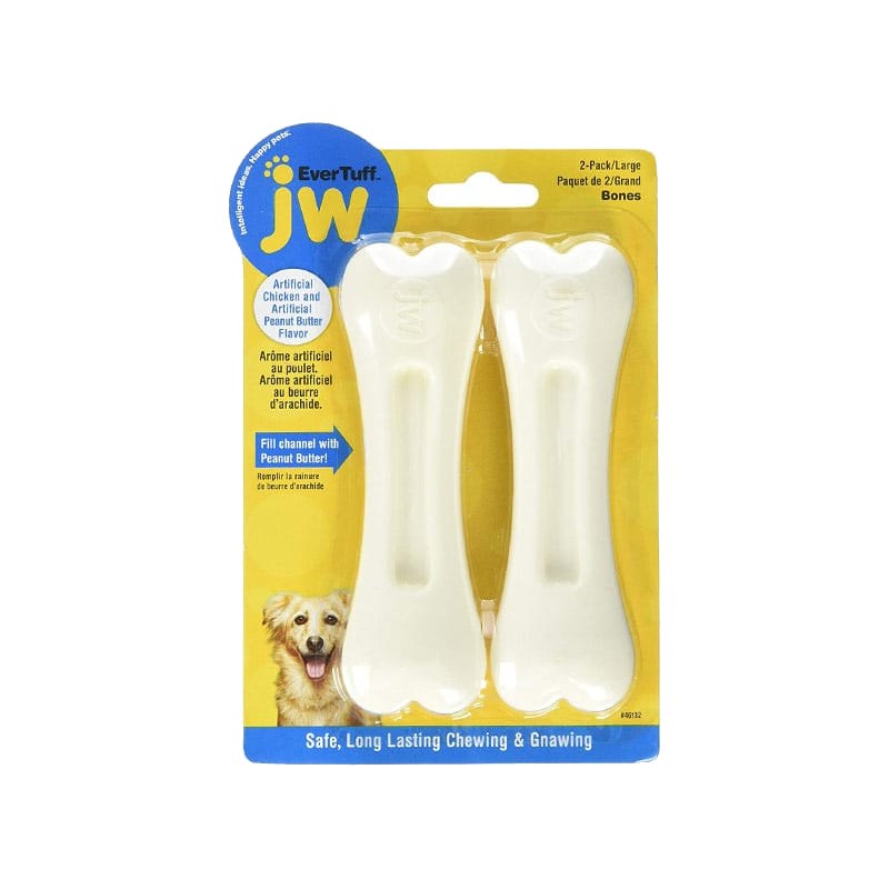 JW Pet Nylon Double Pack Chicken & Peanut Butter Dog Bone