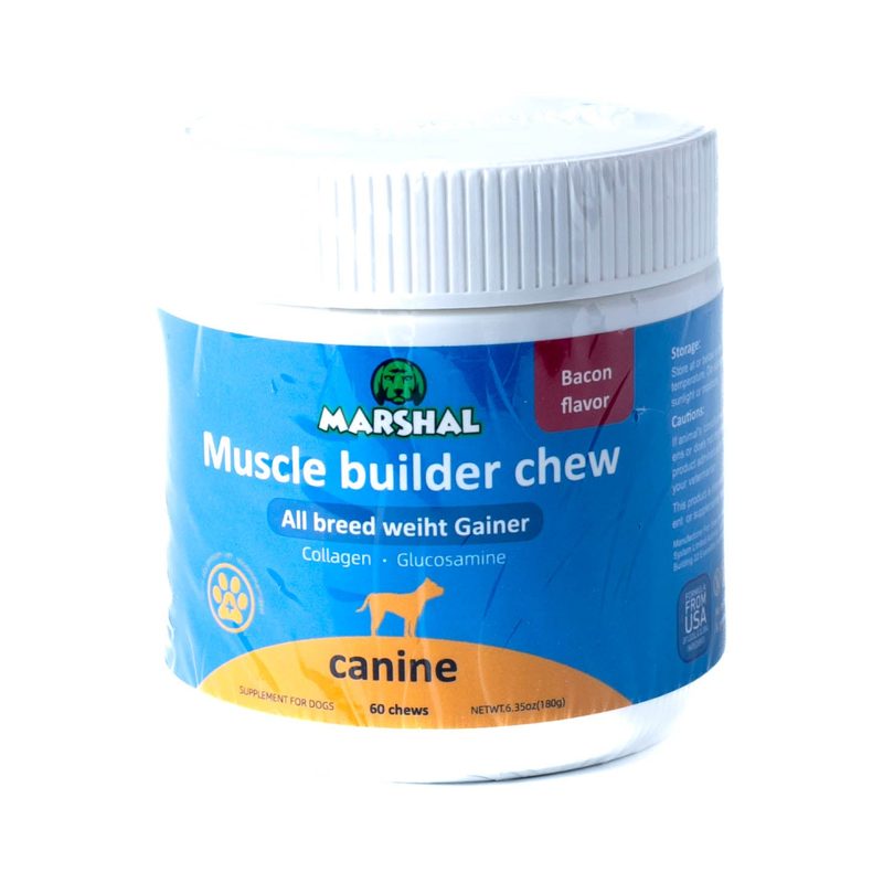 Marshal Muscle Builder Chew Canine Weight Gainer 60 Chews