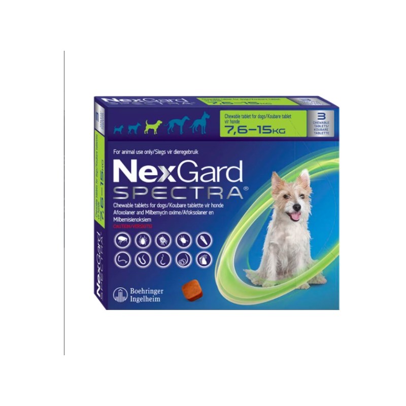 NexGard Spectra 7 to15kg 3 in 1 Tick and Flea Tablet