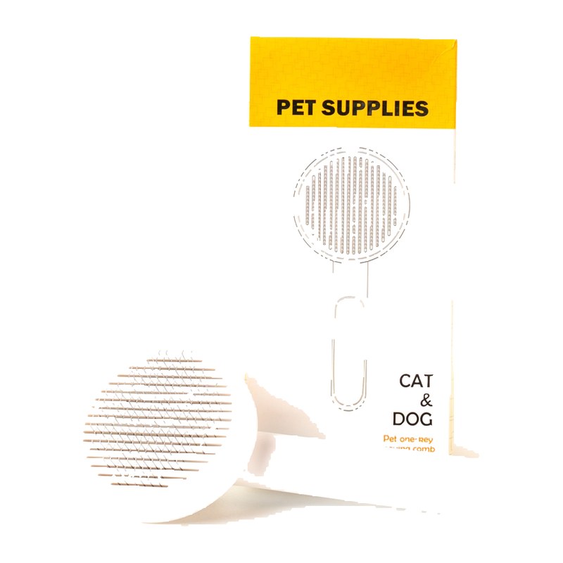 One Click Self Cleaning Slicker Brush for Dogs and Cats