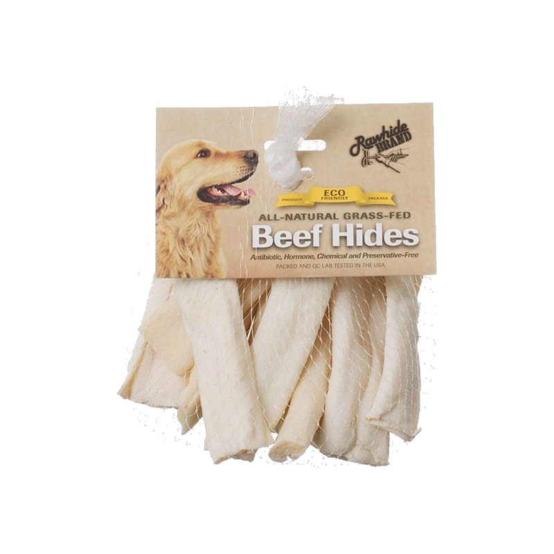 Rawhide Brand Eco Friendly Beef Hide Natural Flat Spiral Rolls