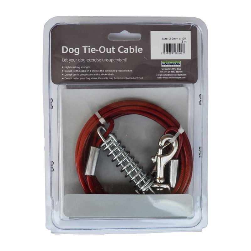 Rosewood Dog Tie-Out Cable 20ft