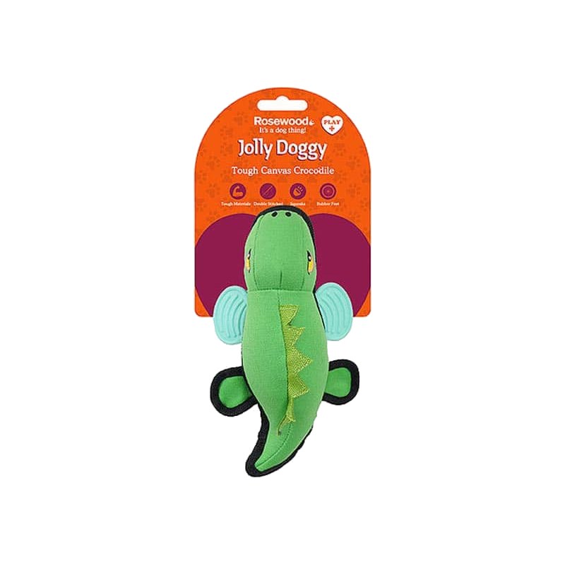 Rosewood Jolly Doggy Tough Canvas Crocodile Toy