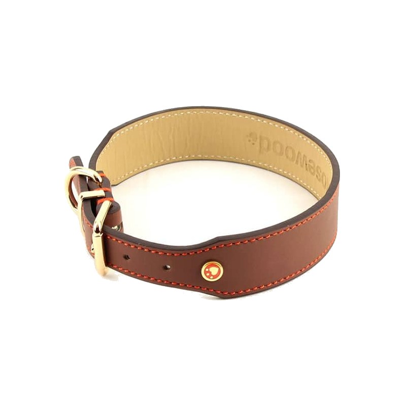 Rosewood Luxury Leather Collar, Brown