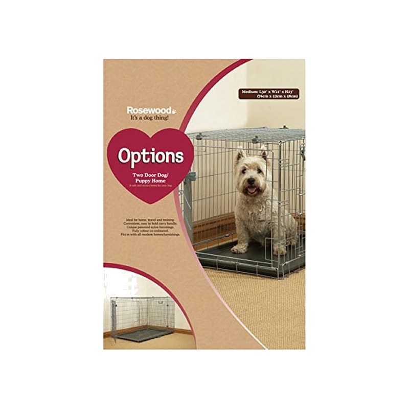 Rosewood Options Two Door Puppy/Dog Home – Medium
