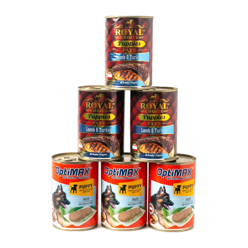 Royal Choice and OptiMax Puppy Wet Food Combo