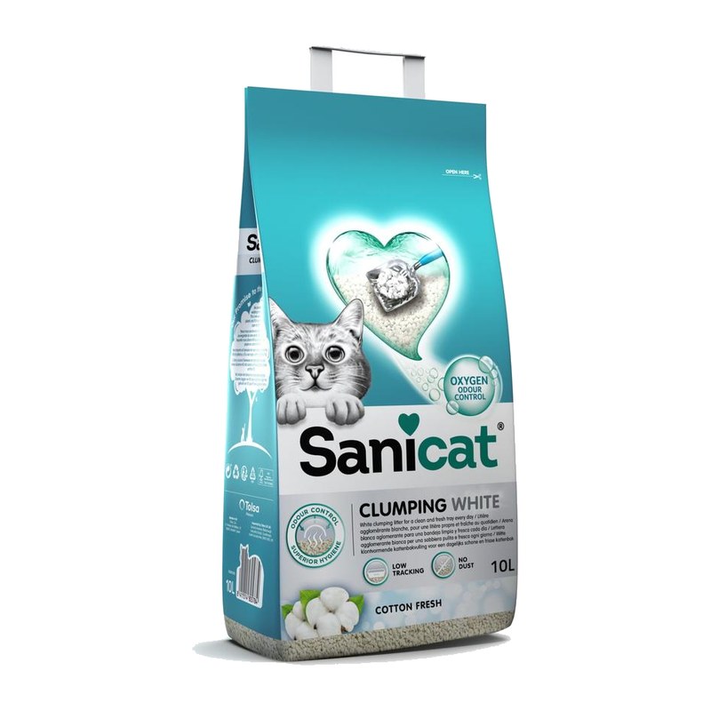 SANICAT CLUMPING WHITE COTTON