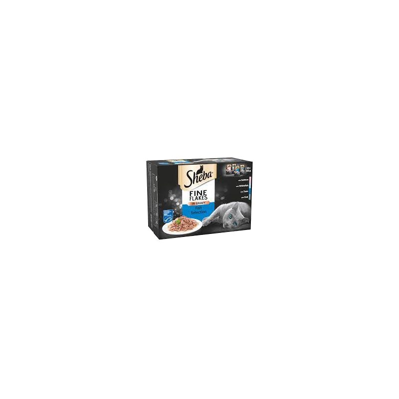 Sheba Fine Flakes Fish Selection (12*85g in Jelly)