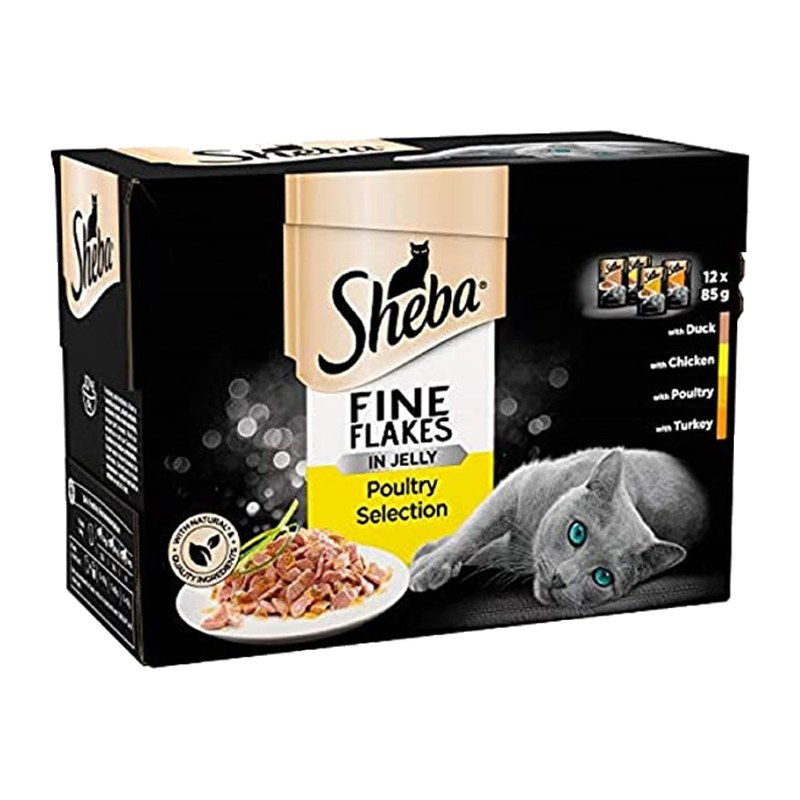 Sheba Fine Flakes Poultry Selection (12*85g in Jelly)