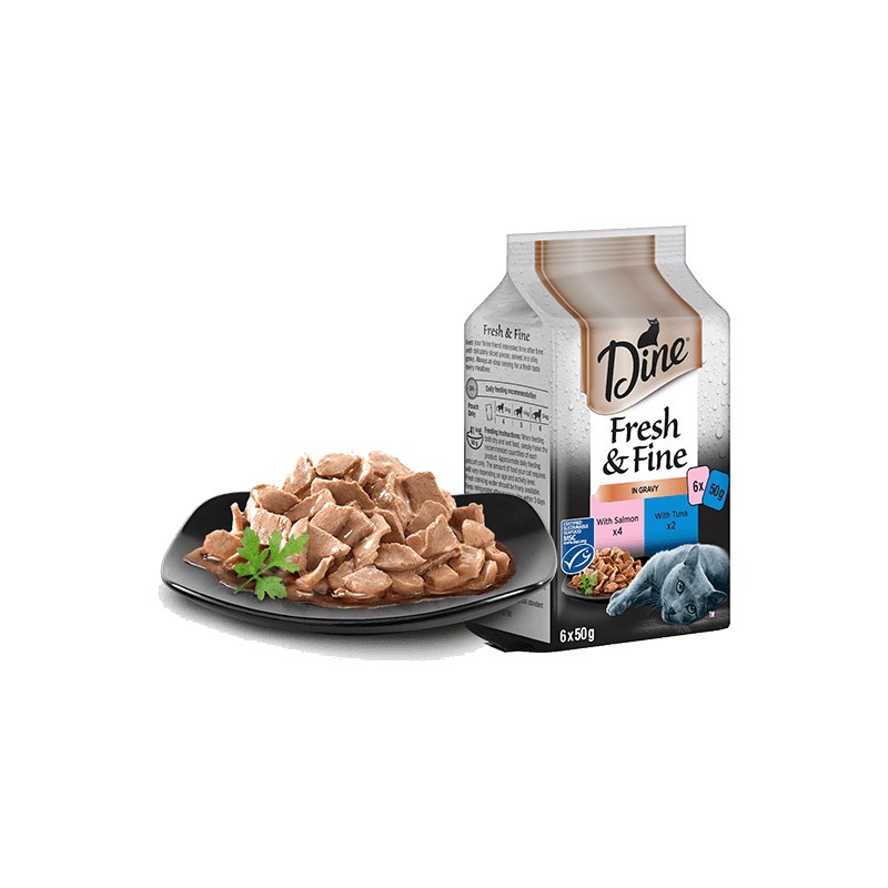 Sheba Fresh and Fine in Gravy (6 x 50g) (Tuna and Salmon)