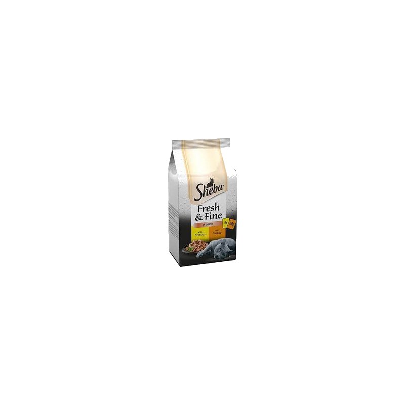 Sheba Fresh and Fine in Gravy (6 x 50g) (Turkey and Chicken)