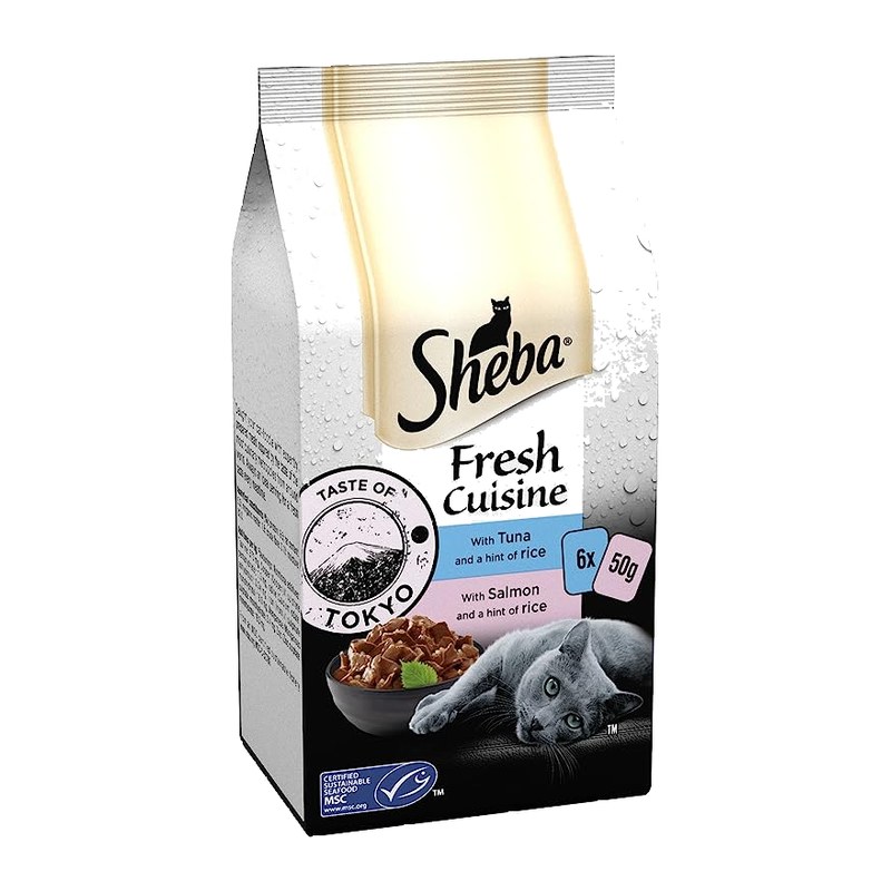 Sheba Fresh Cuisine (Tuna, Salmon and Rice) 6 x 50g