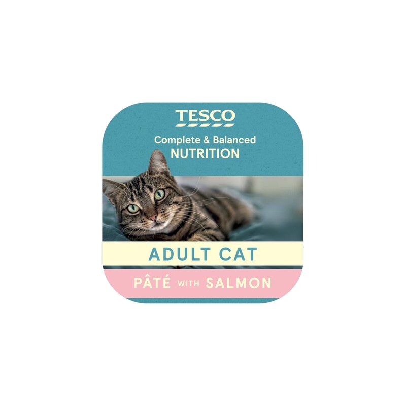 Tesco PATE with Salmon (Adult Cat Wet Food)
