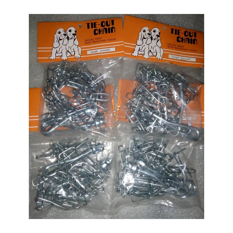 Tie Out Local Puppy Chain (2mm x 6ft)