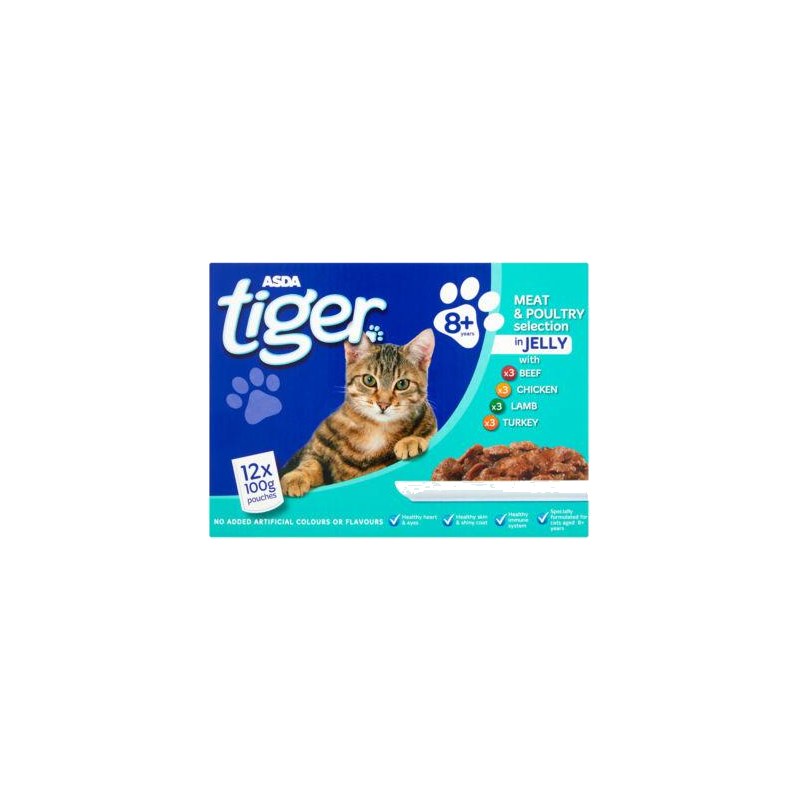 Tiger 8+ Cat Wet Pouch Meaty +Poultry Selection