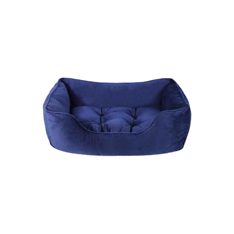 Velvet Navy Box Bed