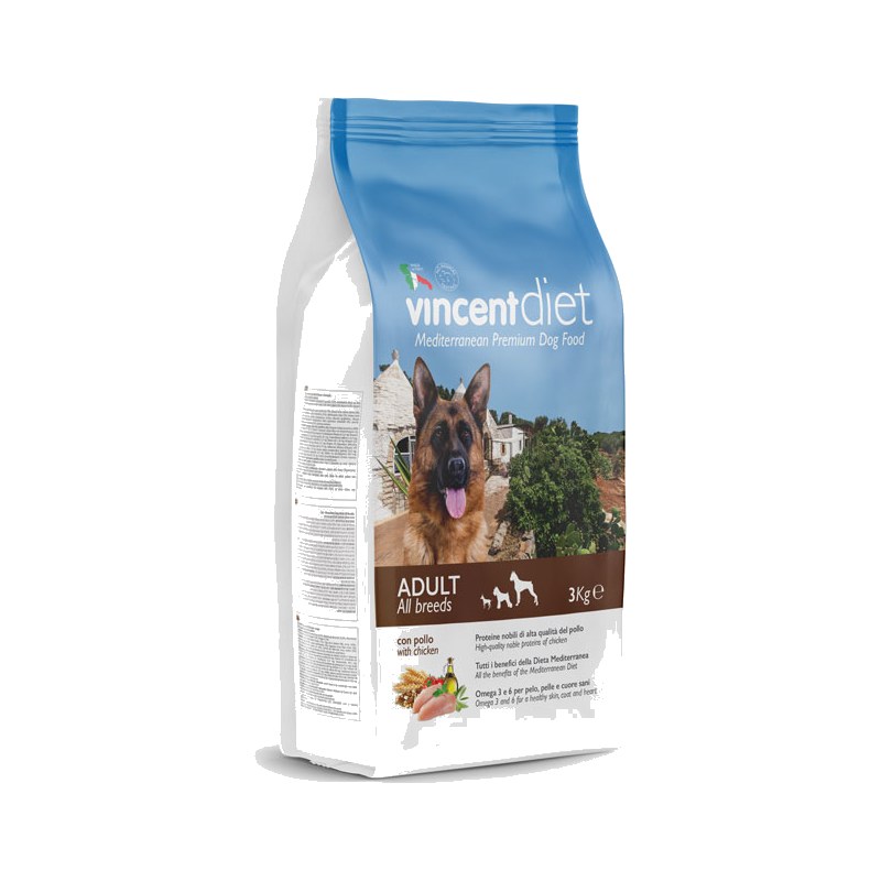 VincentDiet Mediterranean Dry Food For Adult Dogs- Chicken