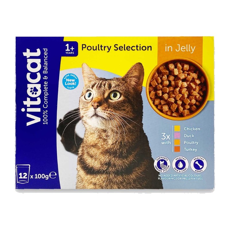 Vitacat +1 Poultry Selection in Jelly (12 pack)
