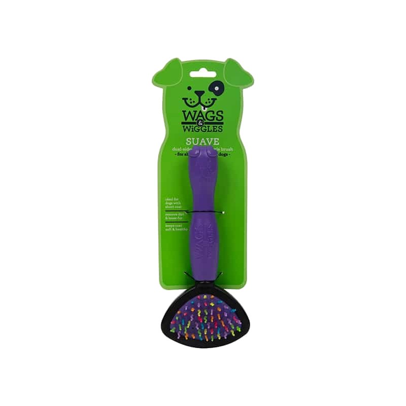 Wags & Wiggles Small Dual Sided Bristle & Wiggle Pin Brush
