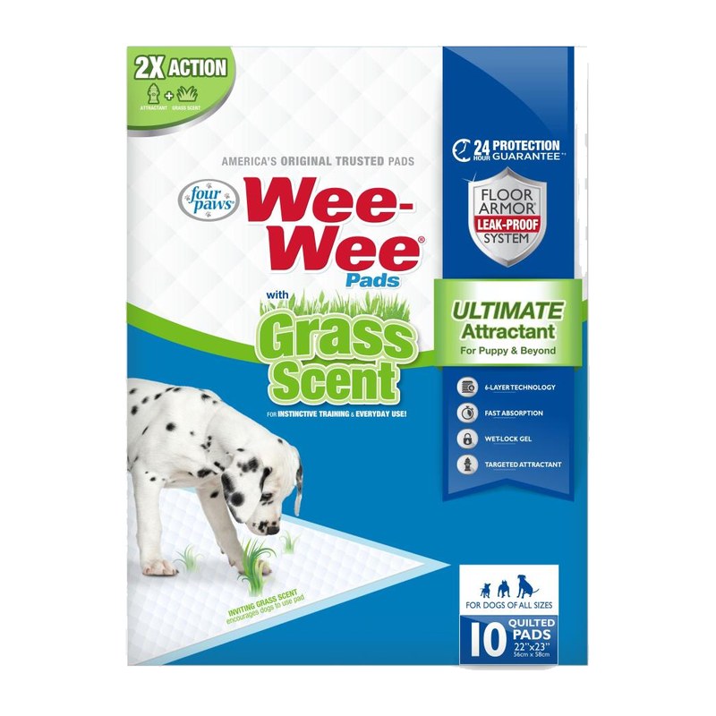Wee-Wee Dog Pee Pads With Grass Scent