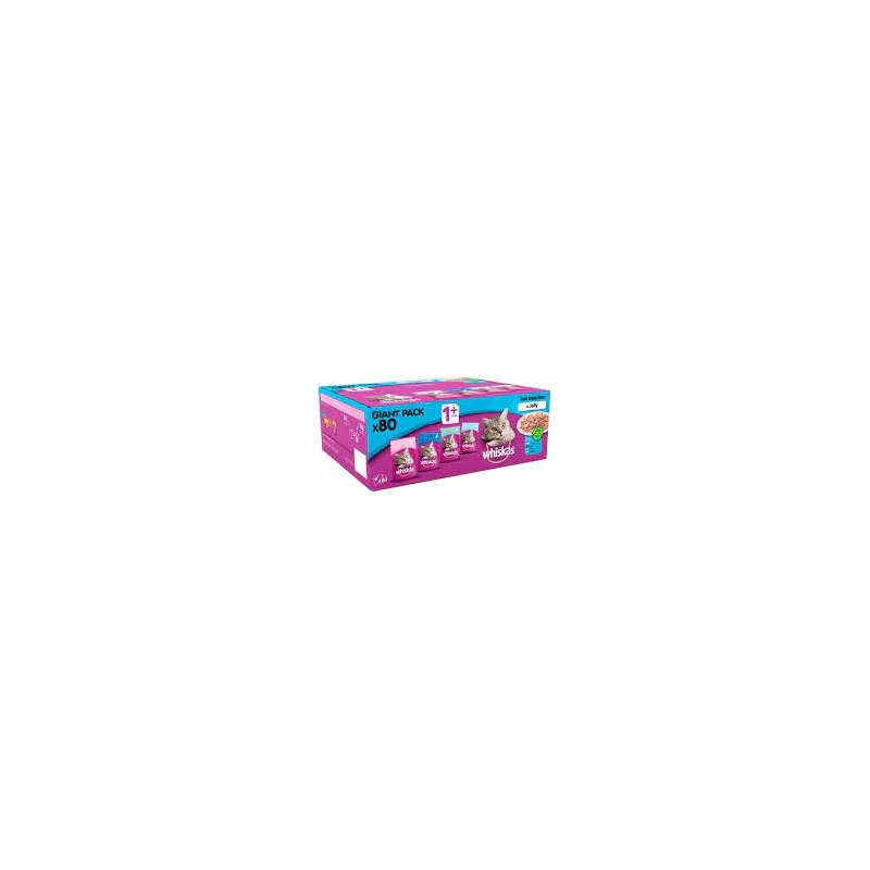 Whiskas +1 Wet food Fish Selection (80 pack)