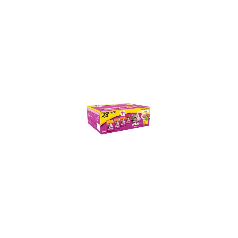 Whiskas +1 Wet food Poultry Selection (80 pouch)