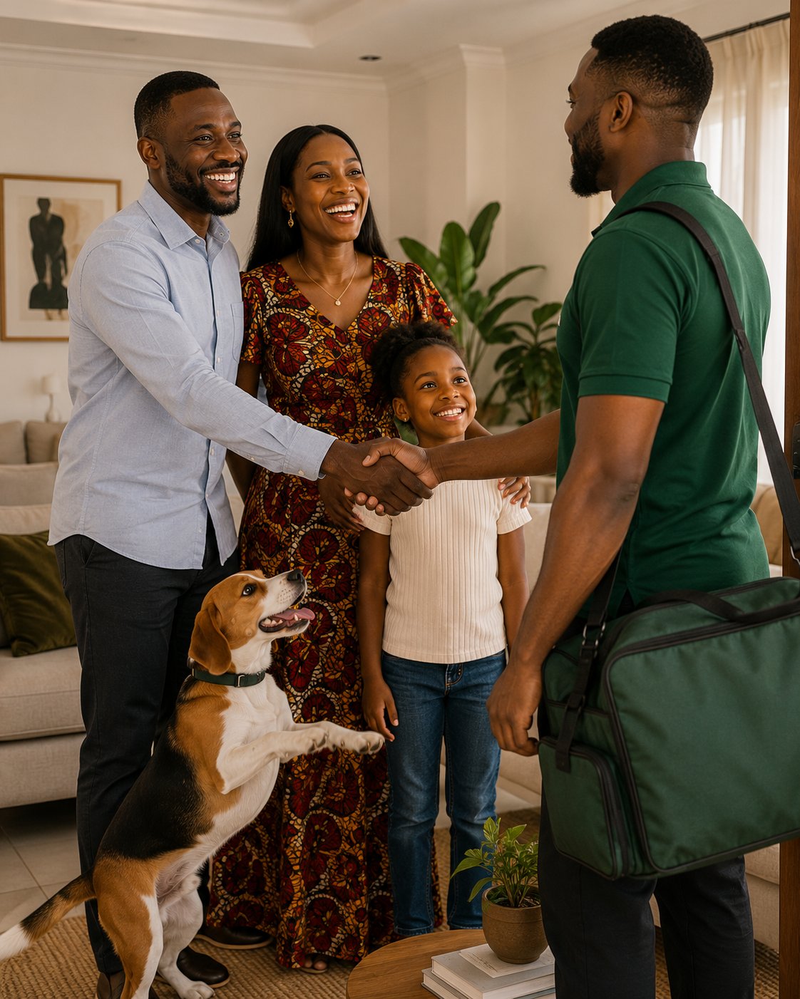 A Lagos family welcoming the Nexara vet
